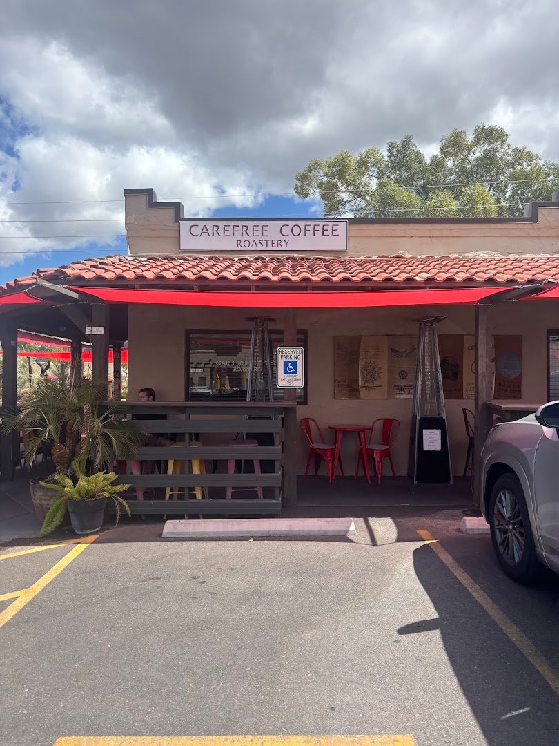 Storefront of Carefree Coffee Roastery, specialty coffee shop in Scottsdale