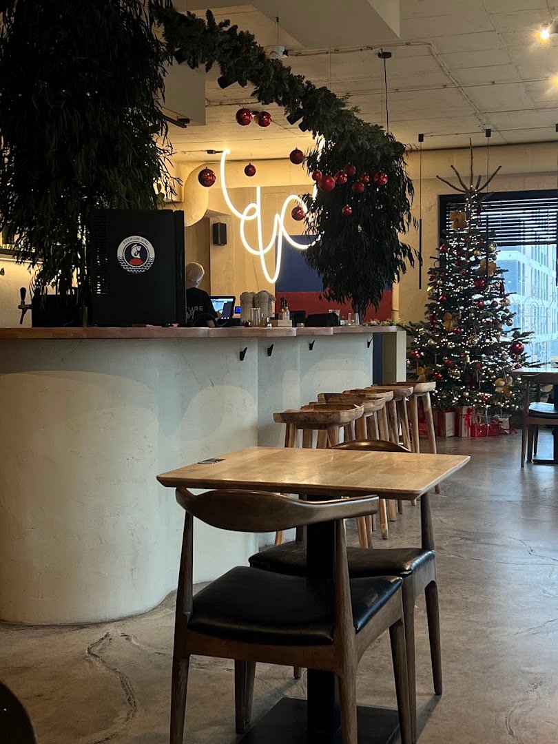 Interior of Culture Cafe, specialty coffee shop in Warsaw
