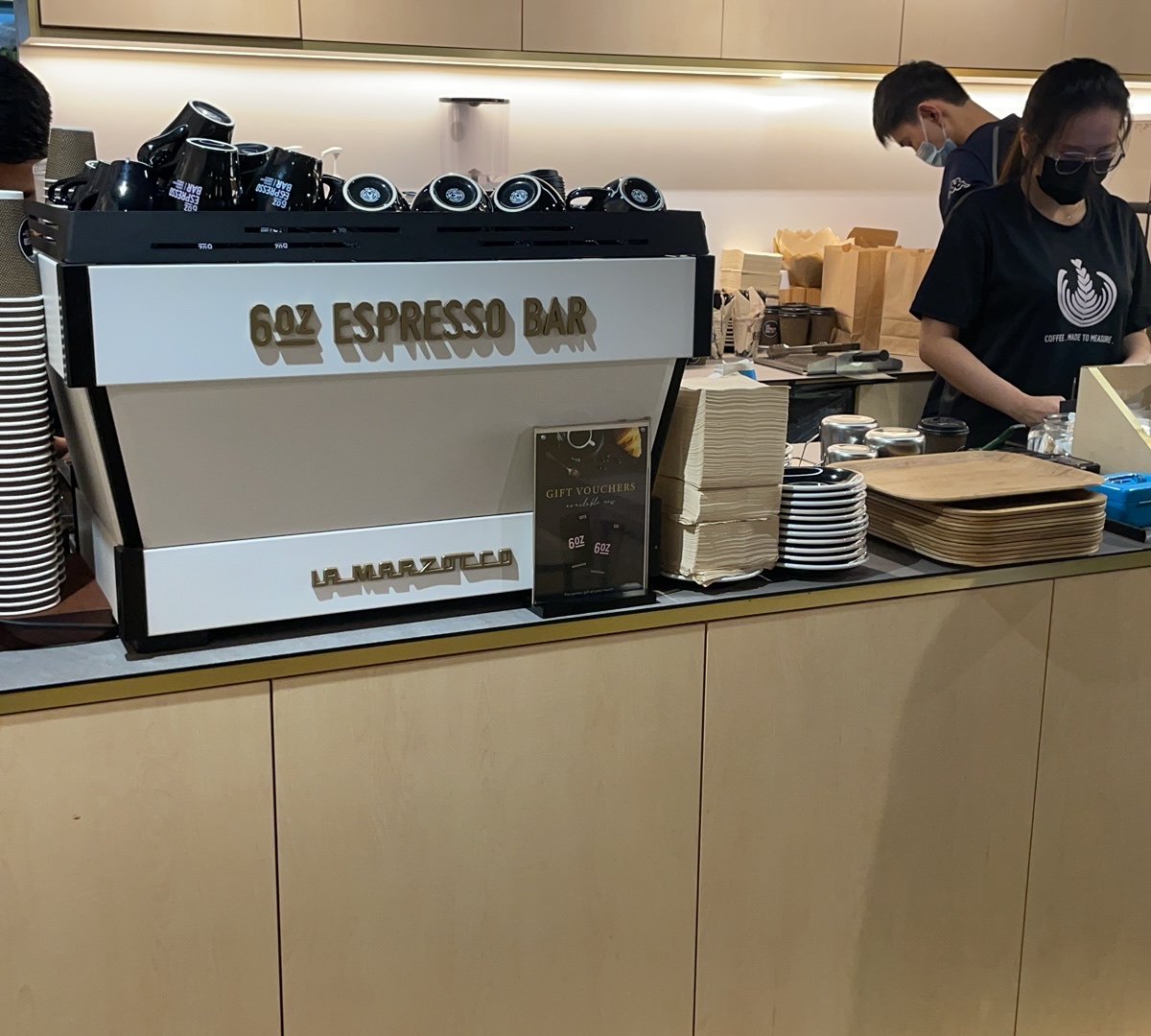 Interior of 6oz Espresso Bar, specialty coffee shop in Singapore