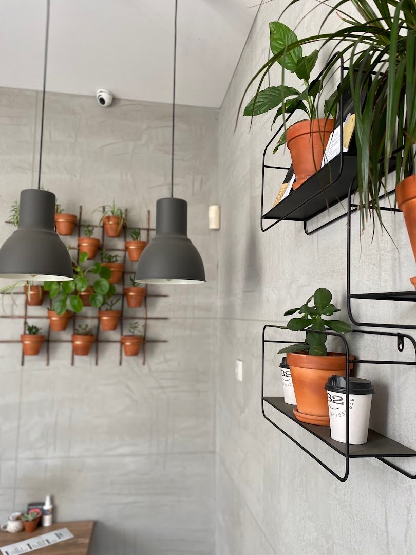 Interior of Block 32, specialty coffee shop in Novi Sad