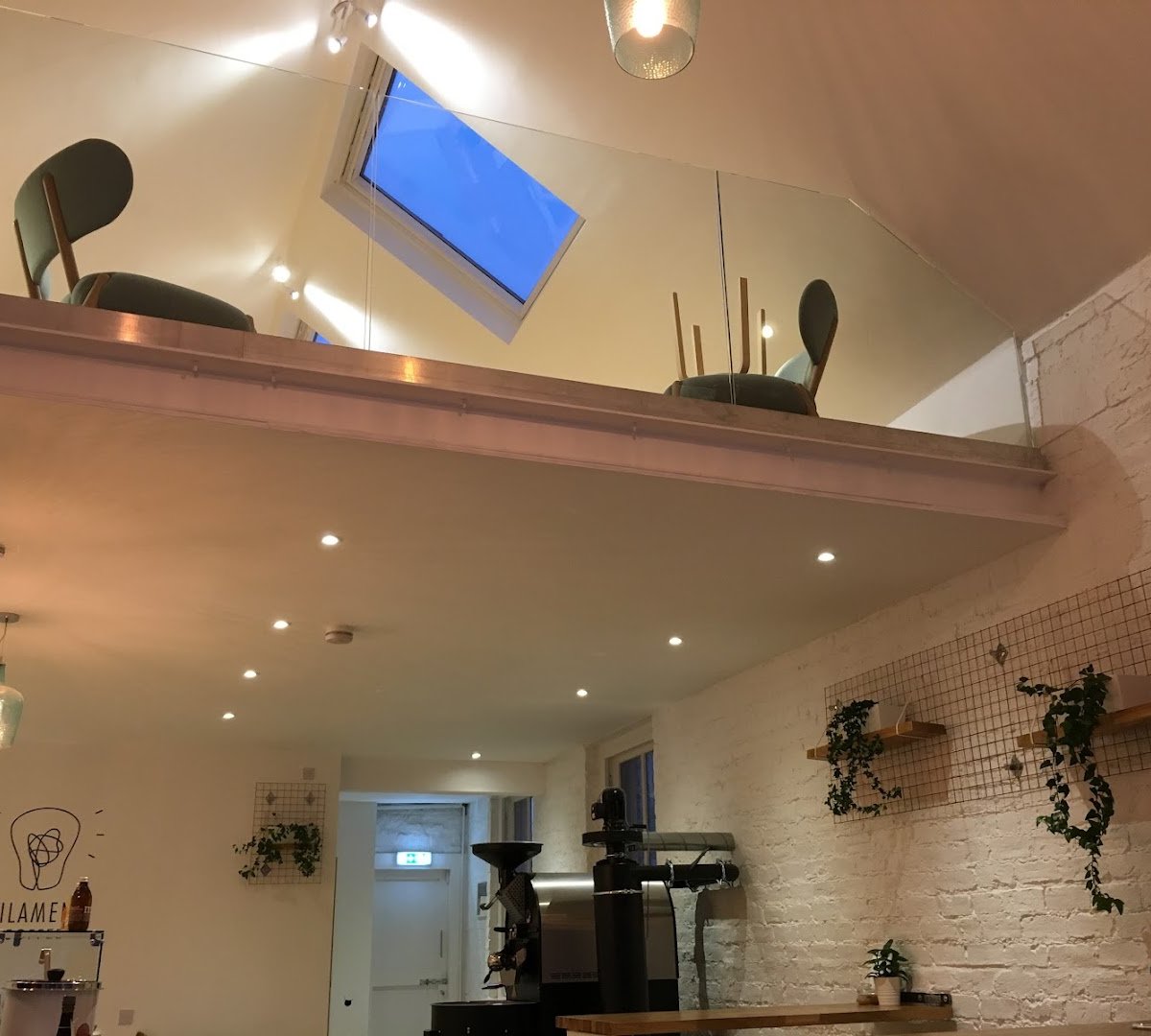 Interior of Mr Eion Coffee Roaster, specialty coffee shop in Edinburgh