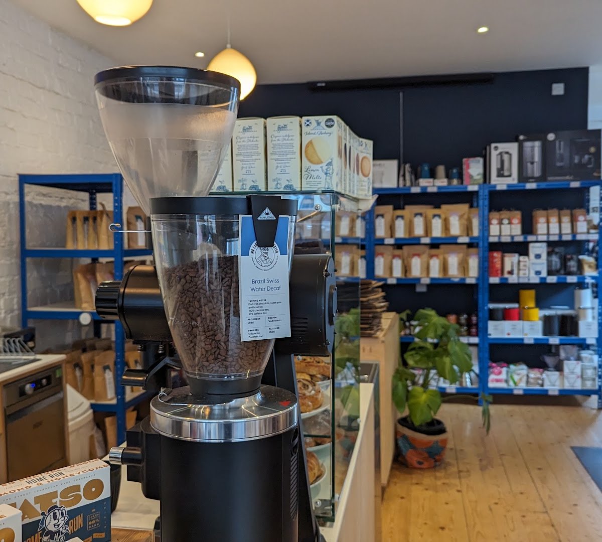 Interior of Mr Eion Coffee Roaster, specialty coffee shop in Edinburgh