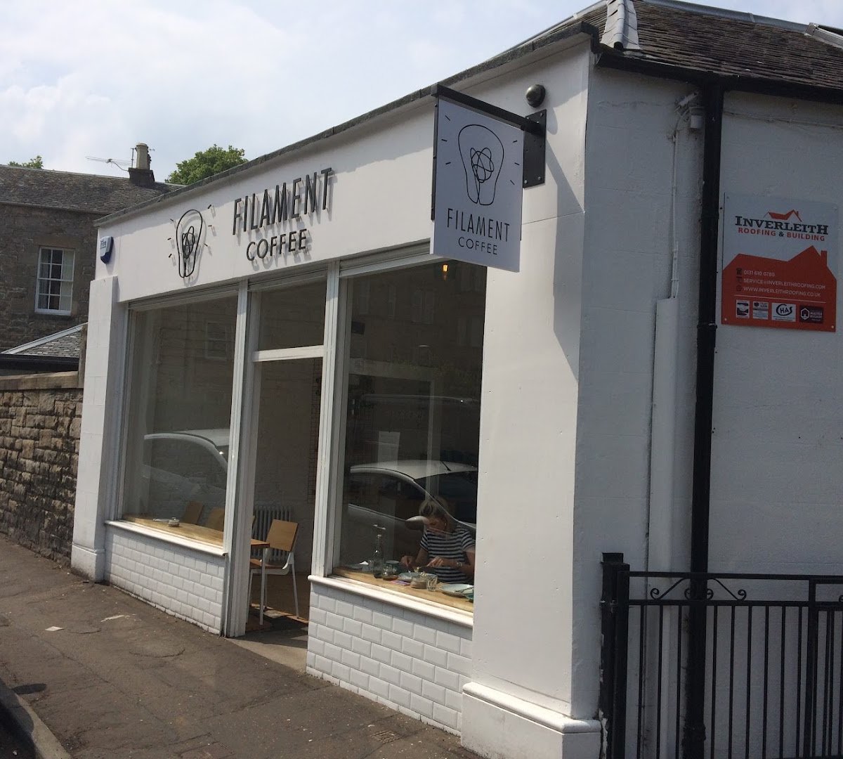Storefront of Mr Eion Coffee Roaster, specialty coffee shop in Edinburgh