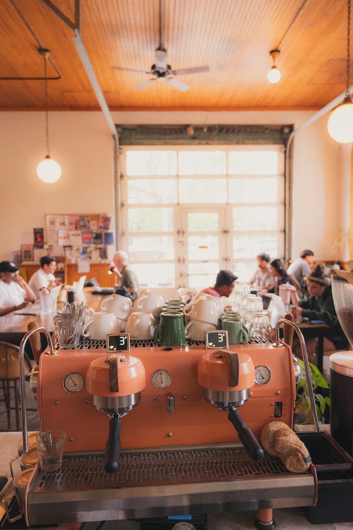 Interior of Rising Star Coffee Roasters, specialty coffee shop in Cleveland
