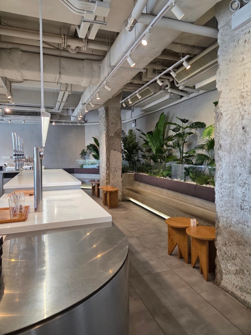 Interior of noc, specialty coffee shop in Hong Kong