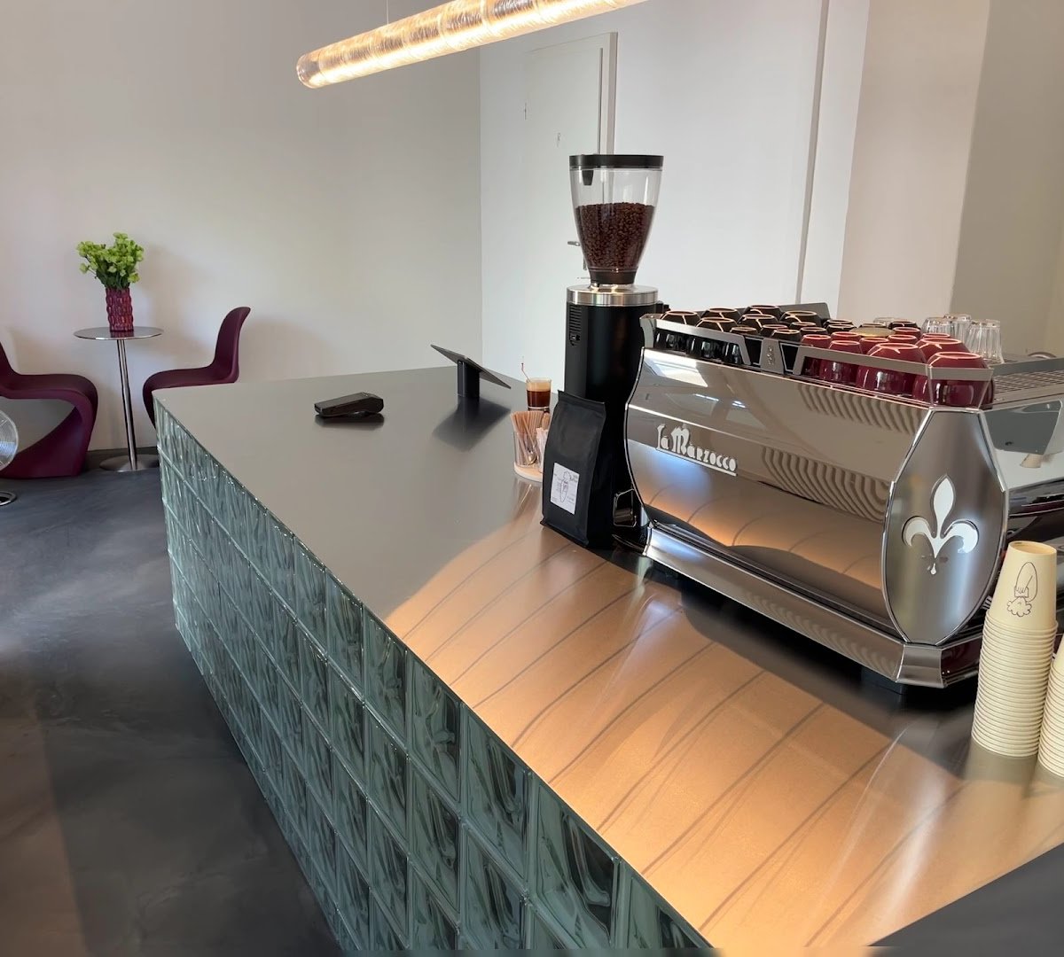 Interior of CTRL Cafe Bar, specialty coffee shop in Zurich