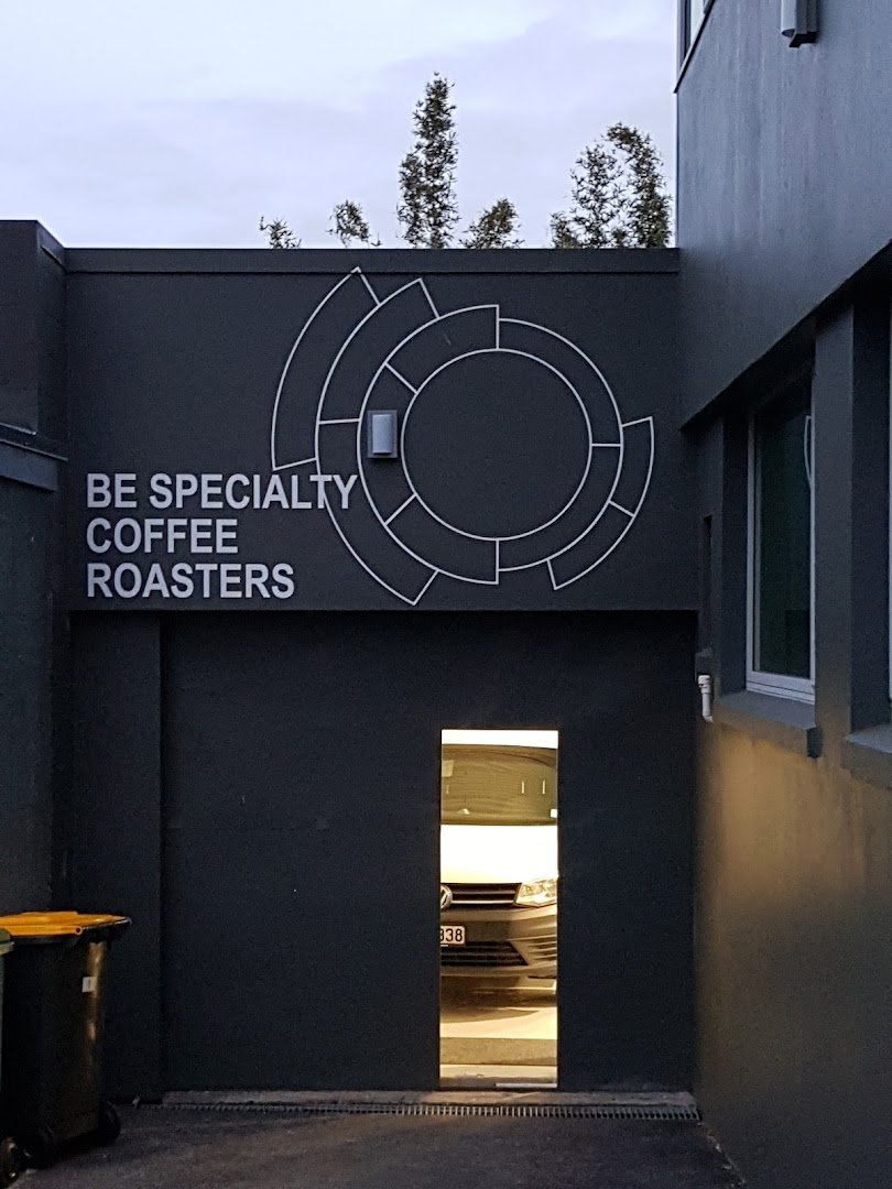 Signage at Be Specialty Coffee Roasters, specialty coffee shop in Auckland