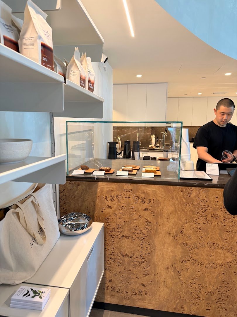 Interior of Interlude Coffee & Tea, specialty coffee shop in New York