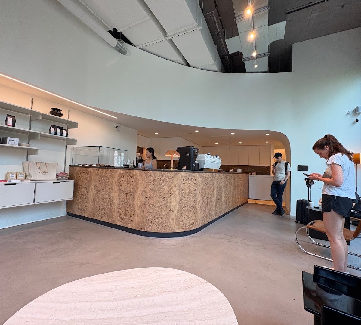 Interior of Interlude Coffee & Tea, specialty coffee shop in New York