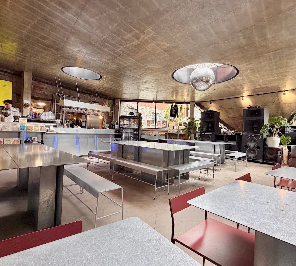 Interior of OSMO X MARUSAN Café-Terrasse, specialty coffee shop in Montreal