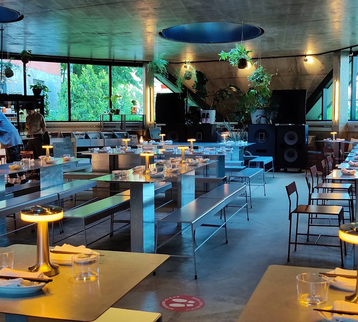Interior of OSMO X MARUSAN Café-Terrasse, specialty coffee shop in Montreal