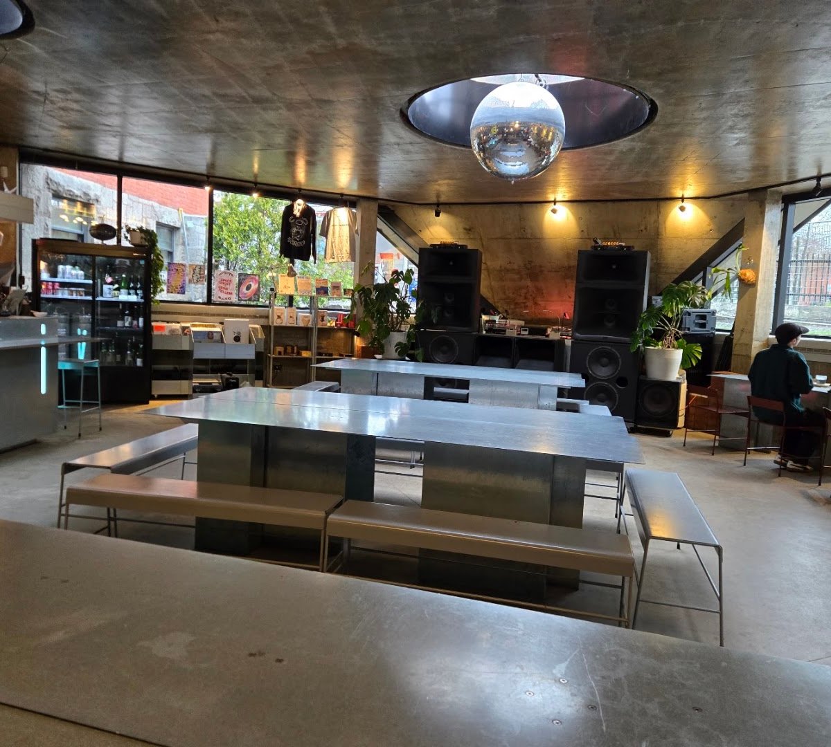 Interior of OSMO X MARUSAN Café-Terrasse, specialty coffee shop in Montreal