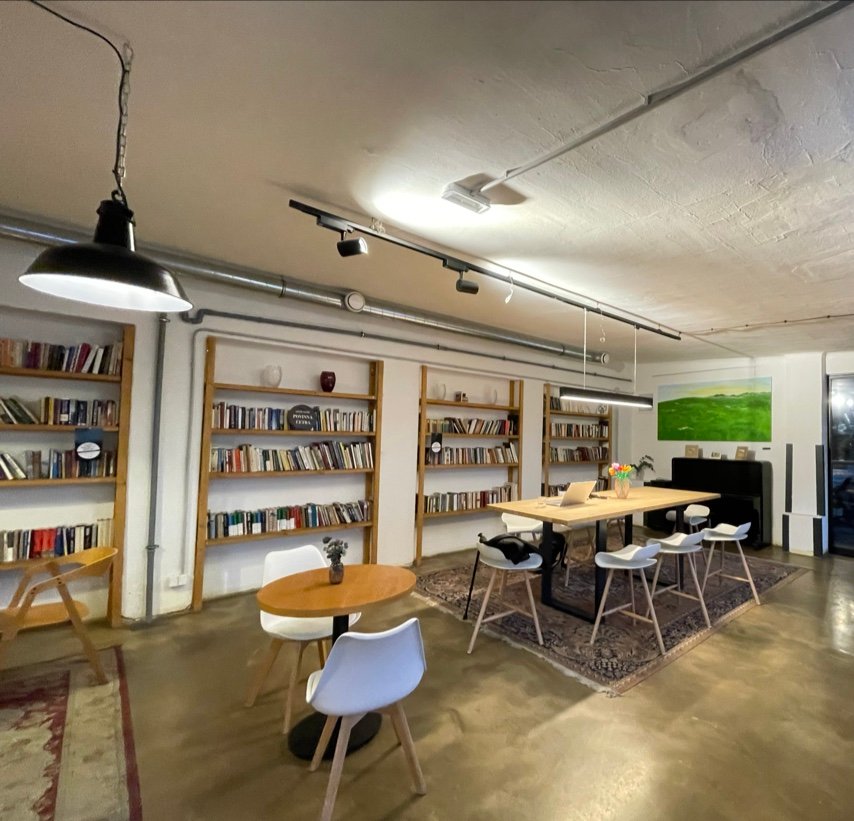 Interior of Zrno Zrnko Čestmírova, specialty coffee shop in Prague