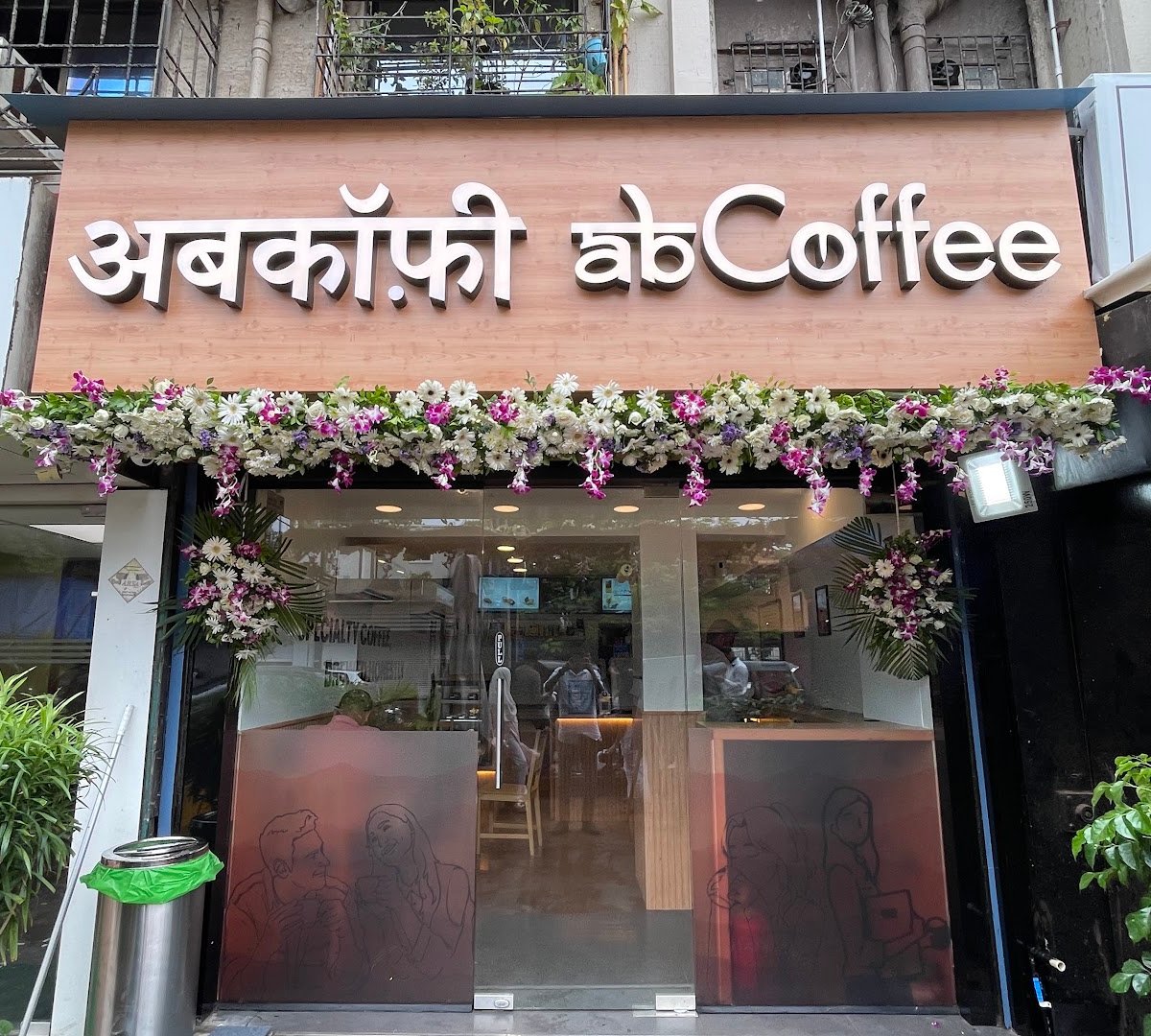 Storefront of abcoffee Versova, specialty coffee shop in Mumbai
