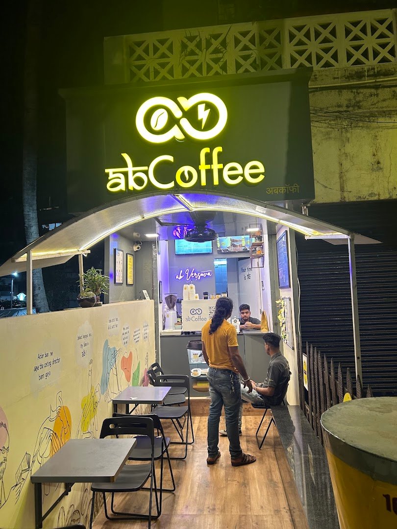 Storefront of abcoffee Versova, specialty coffee shop in Mumbai