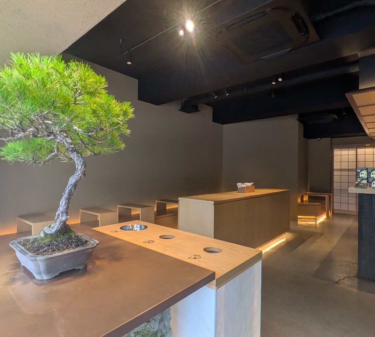 Interior of BONGEN COFFEE Tokyo Nihonbashi, specialty coffee shop in Tokyo