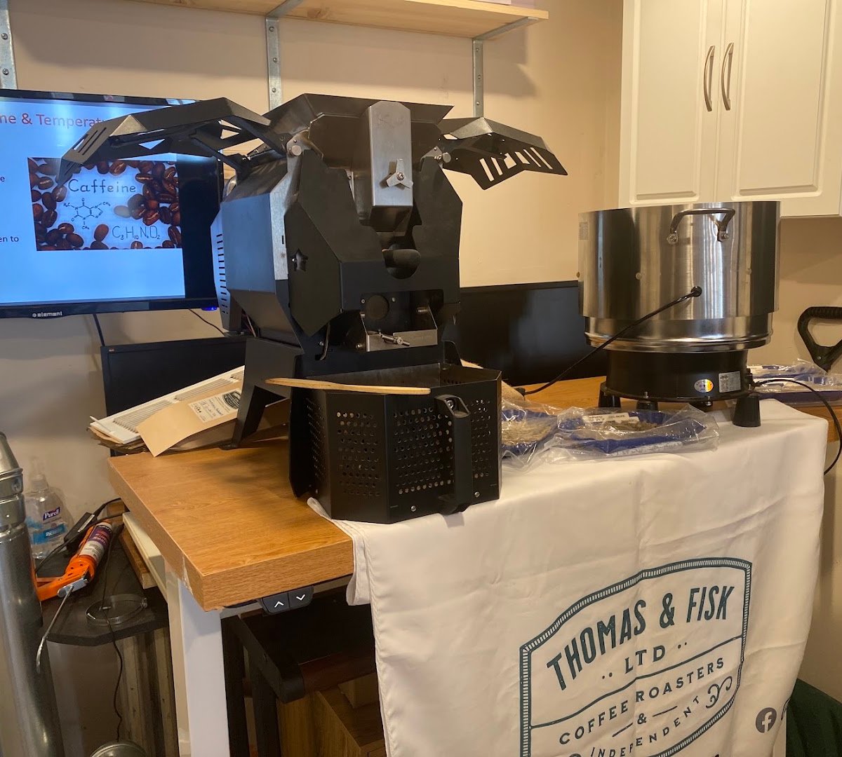 Interior of Thomas & Fisk, Ltd. Coffee Roasters, specialty coffee shop in Pittsburgh