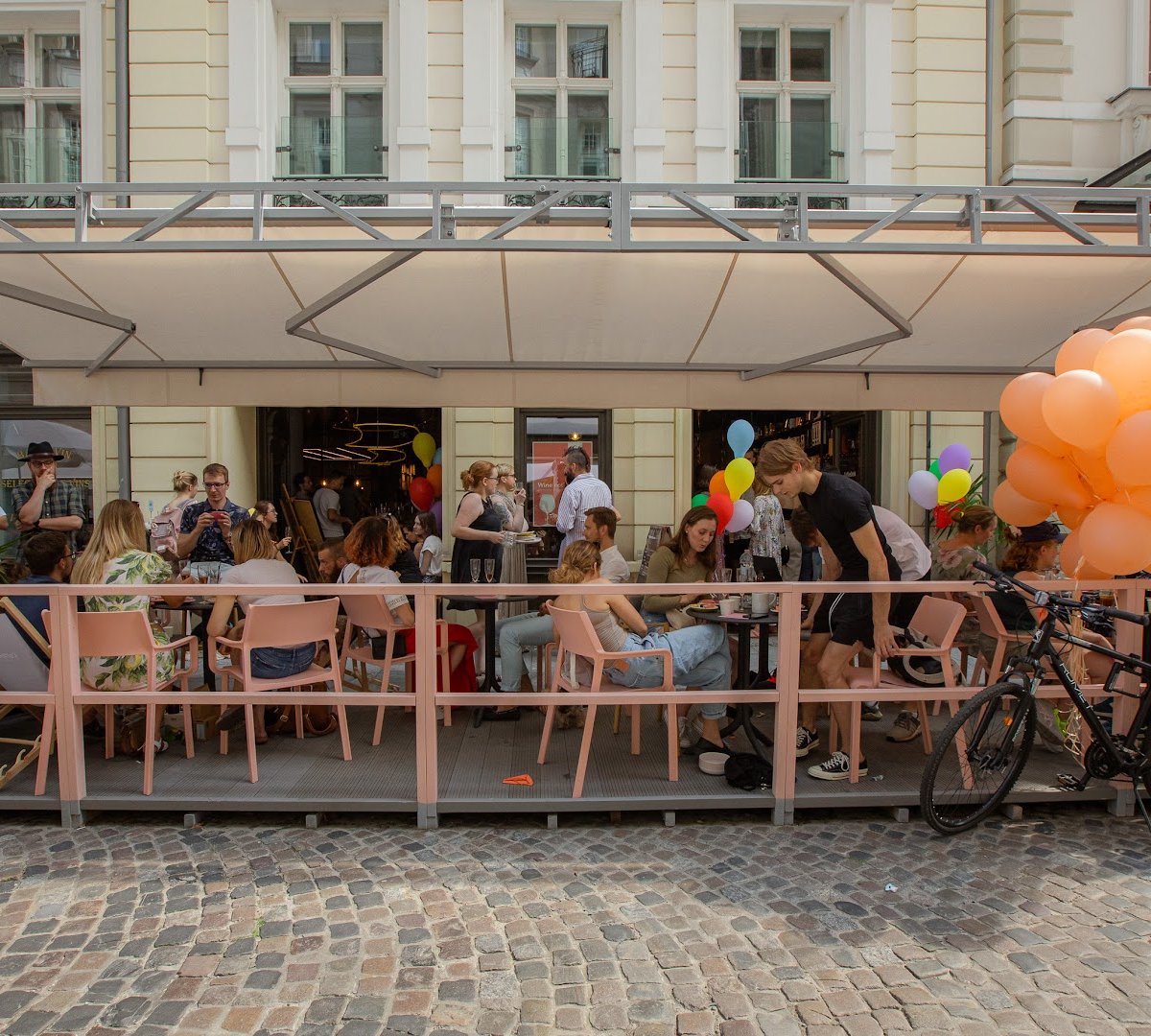 Storefront of Coffeedesk Kawiarnia Próżna, specialty coffee shop in Warsaw