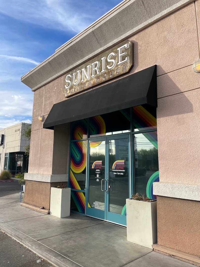 Storefront of Sunrise Coffee, specialty coffee shop in Las Vegas