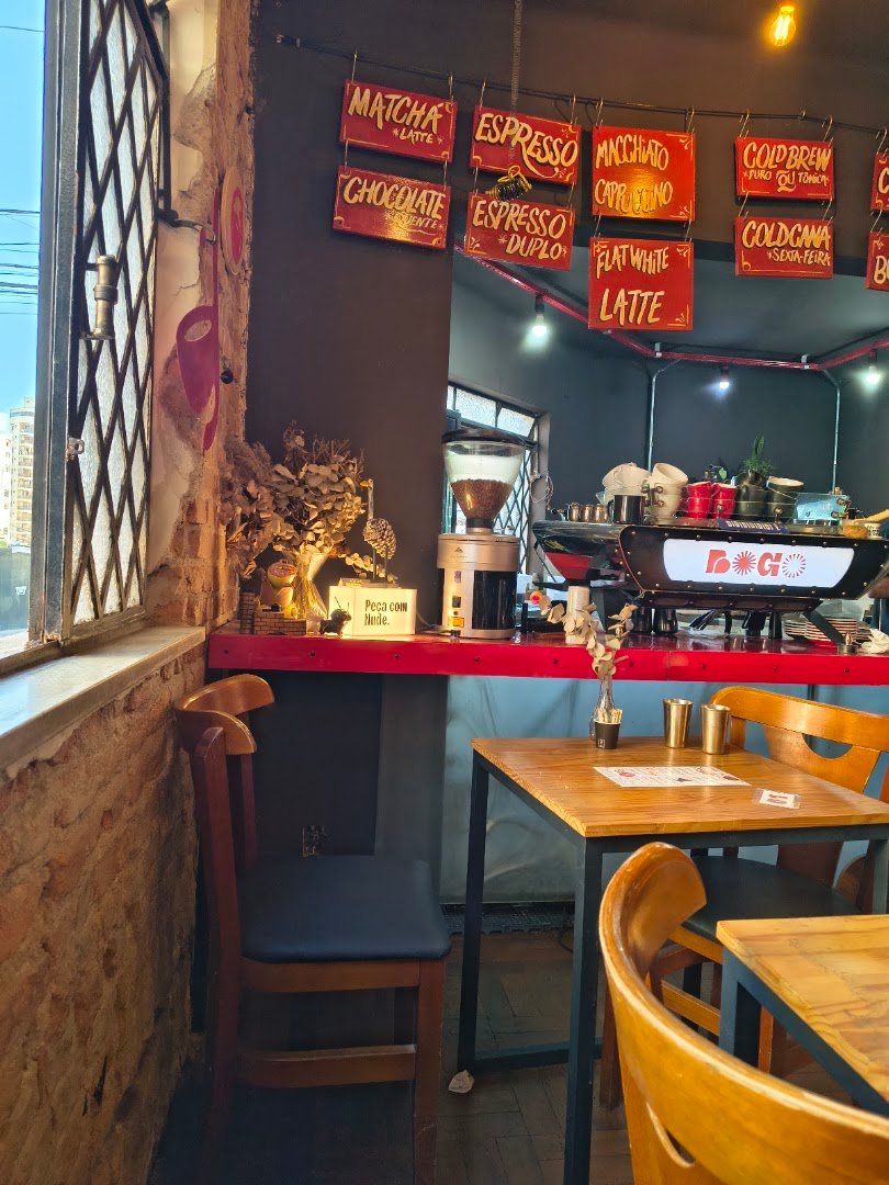 Interior of Bogo Cafeteria & Torrefação, specialty coffee shop in São Paulo