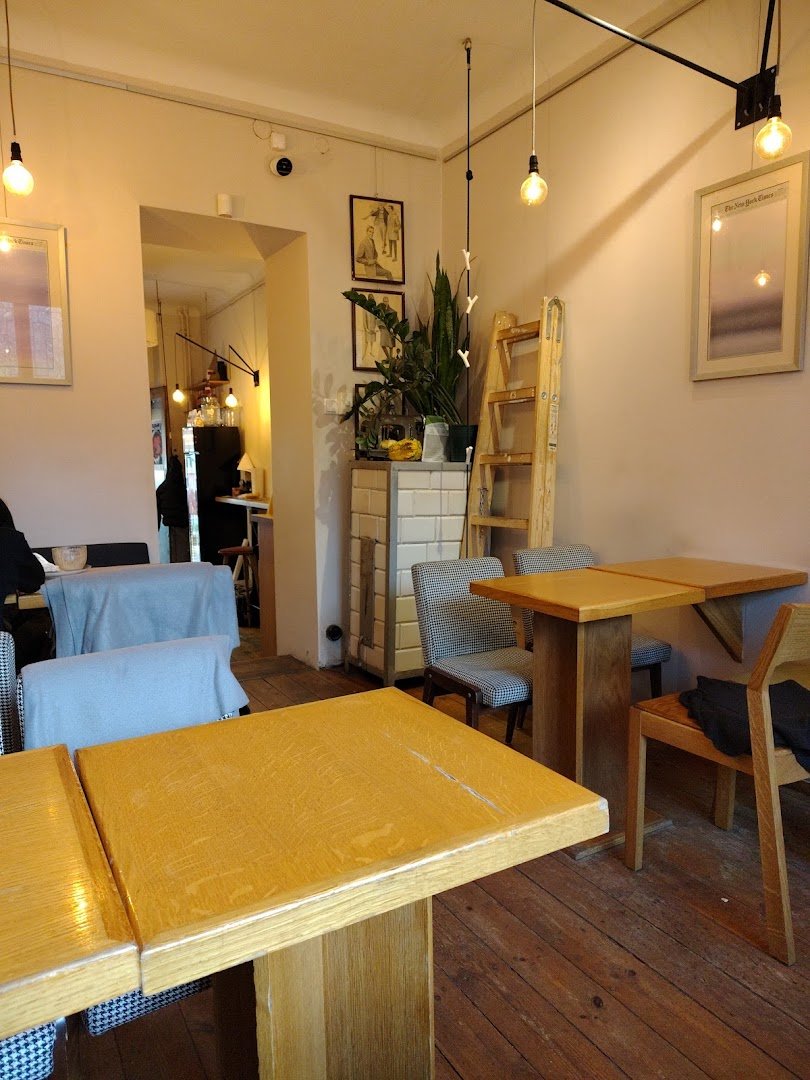 Interior of U Krawca Café, specialty coffee shop in Warsaw