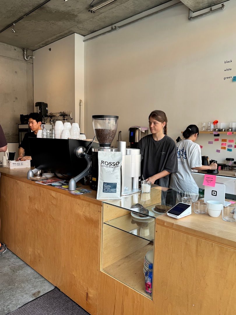 Interior of Oidé Coffee, specialty coffee shop in Vancouver
