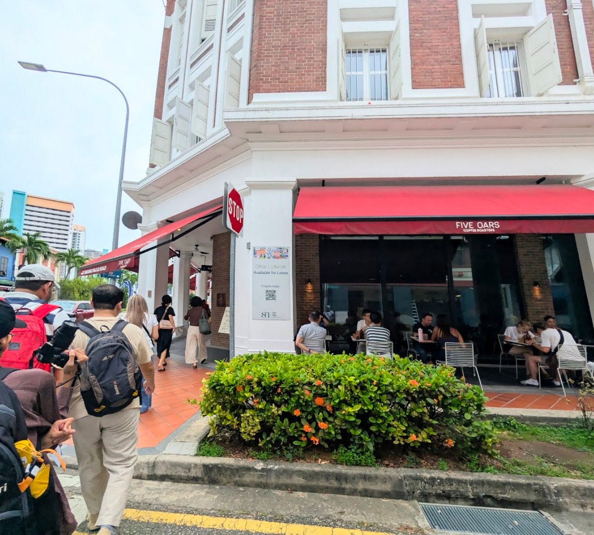 Storefront of Five Oars Coffee Roasters Heritage, specialty coffee shop in Singapore