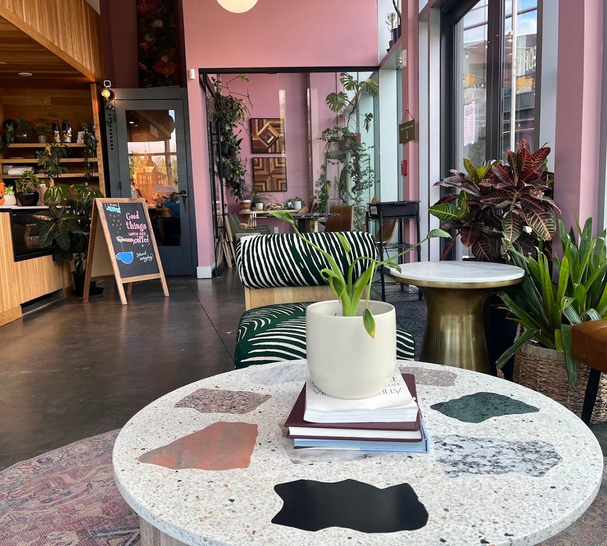 Interior of The Optimist Raleigh, specialty coffee shop in Raleigh-Durham