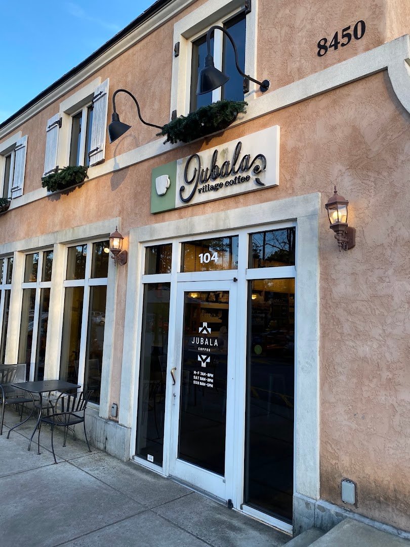 Storefront of Jubala Coffee, specialty coffee shop in Raleigh-Durham