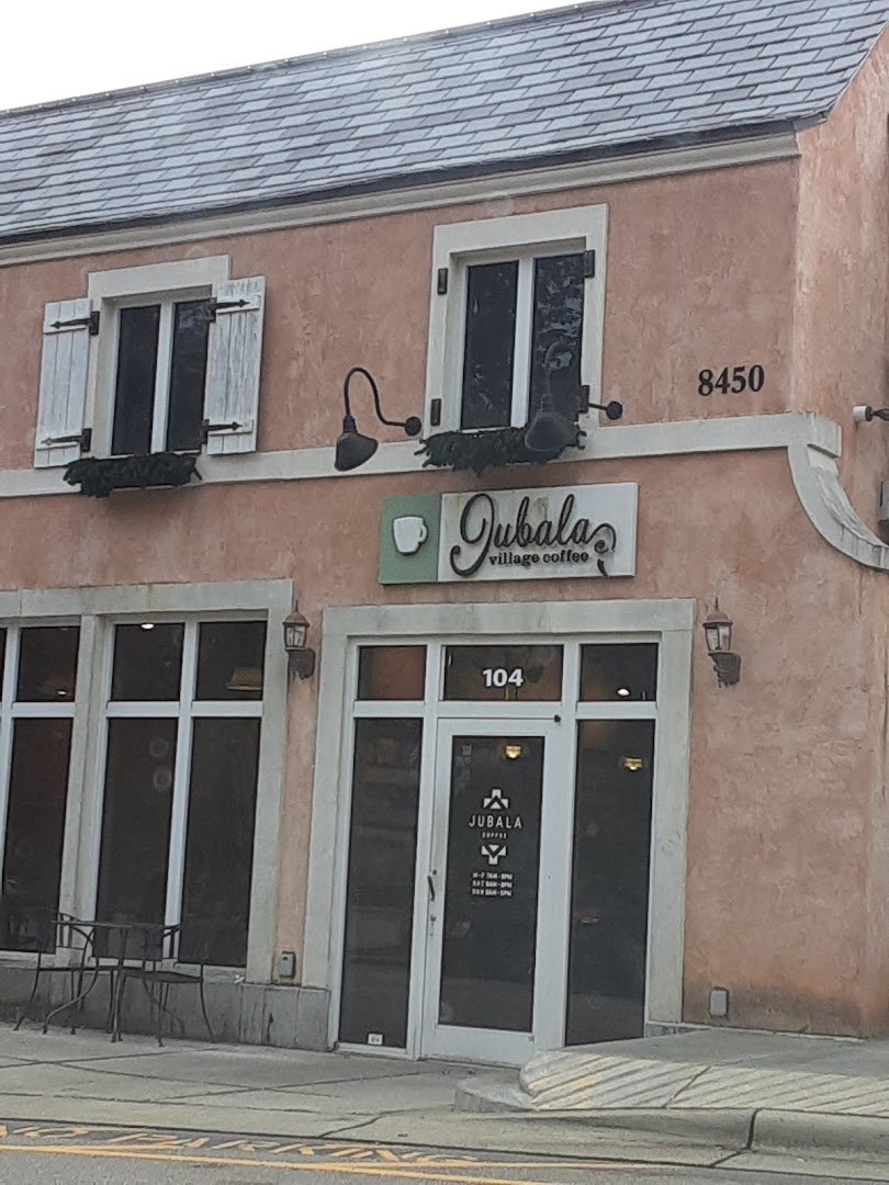 Storefront of Jubala Coffee, specialty coffee shop in Raleigh-Durham
