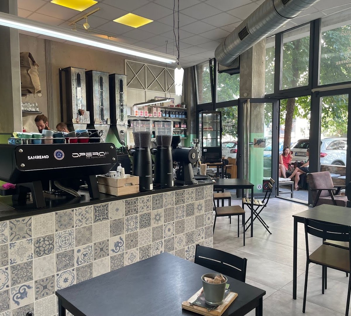 Interior of Mala Radionica Kafe, specialty coffee shop in Novi Sad