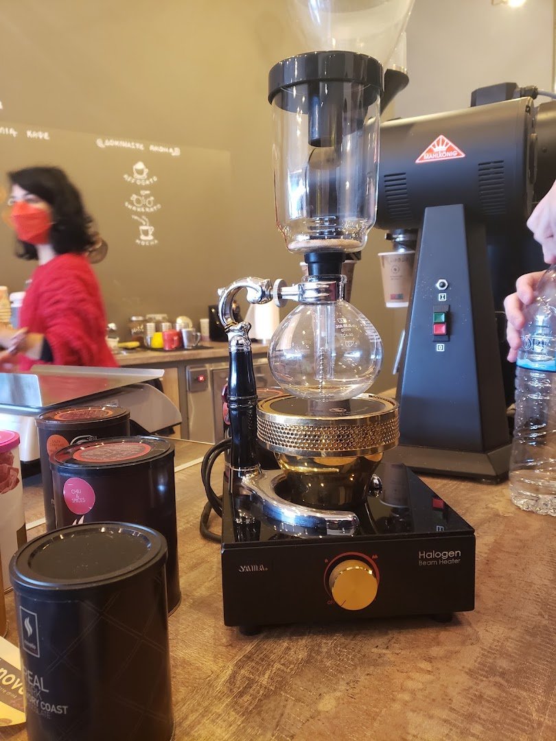 Interior of Coffee Dive, specialty coffee shop in Athens
