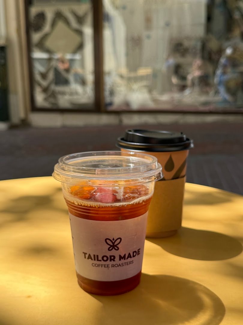 Coffee at Tailor Made Coffee Roasters, specialty coffee shop in Athens