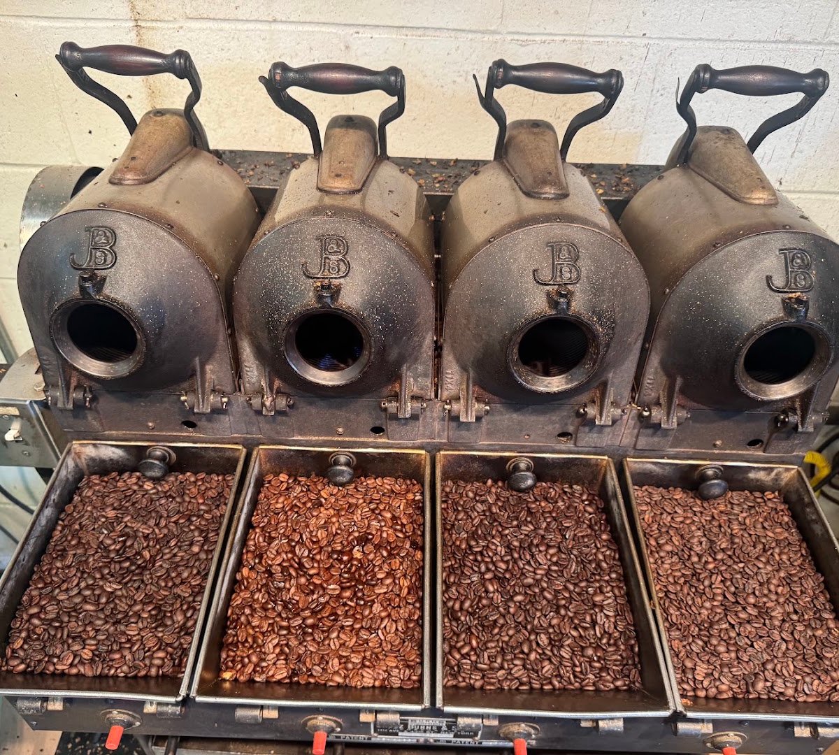 Interior of Dark City Coffee, specialty coffee shop in Toronto