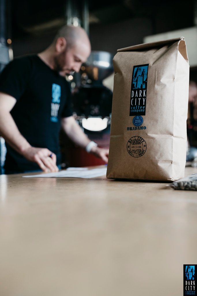 Coffee at Dark City Coffee, specialty coffee shop in Toronto