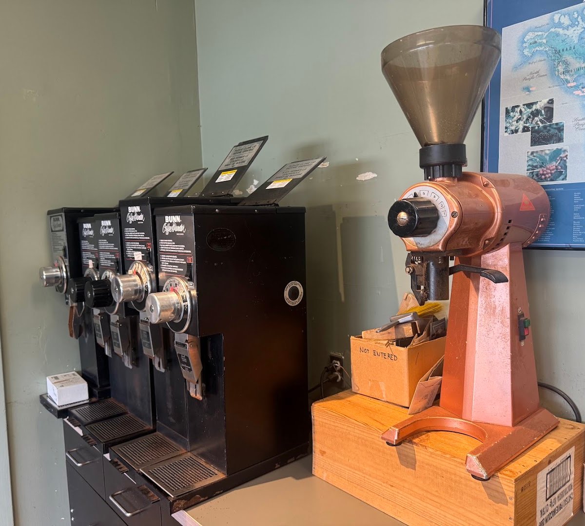 Interior of Dark City Coffee, specialty coffee shop in Toronto