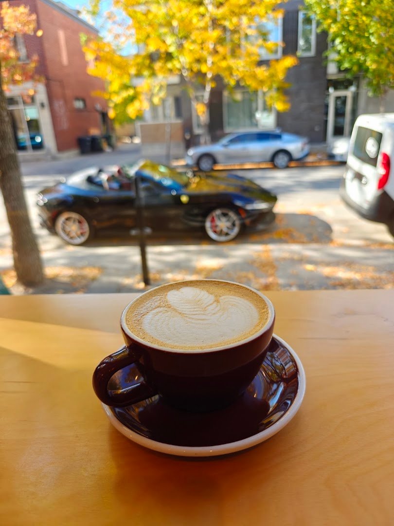 Coffee at Café Caron & frères, specialty coffee shop in Montreal