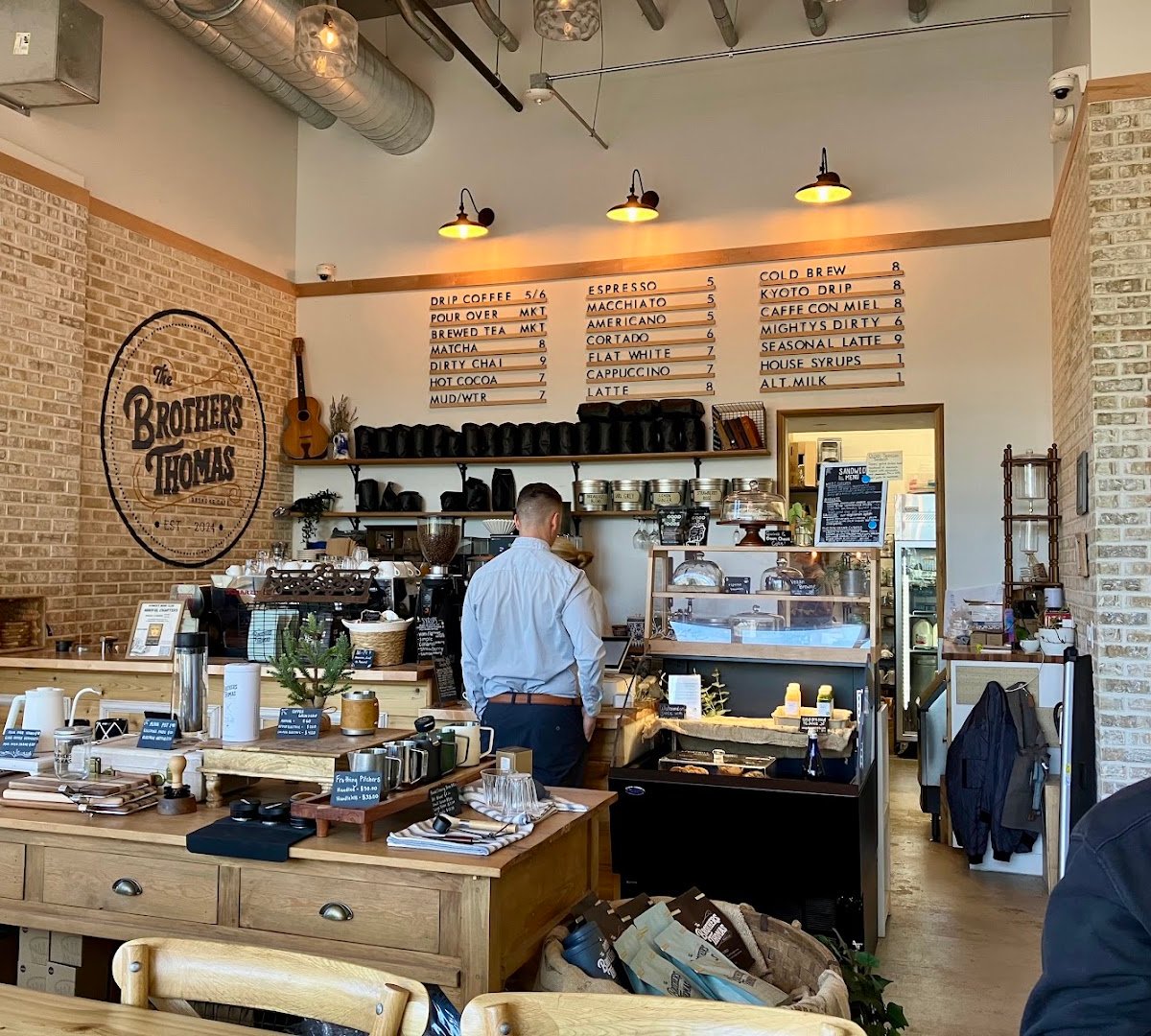 Interior of The Brothers Thomas Bespoke Cafe, specialty coffee shop in Tampa-St. Petersburg