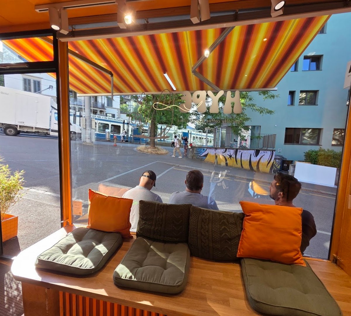 Interior of Hype specialty coffee & good vibes, specialty coffee shop in Zurich