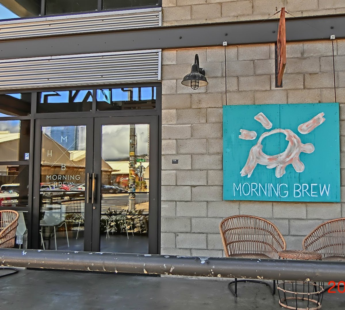 Storefront of Morning Brew, specialty coffee shop in Honolulu
