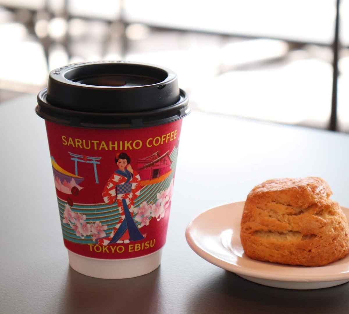 Coffee at Sarutahiko Coffee The Bridge, specialty coffee shop in Tokyo