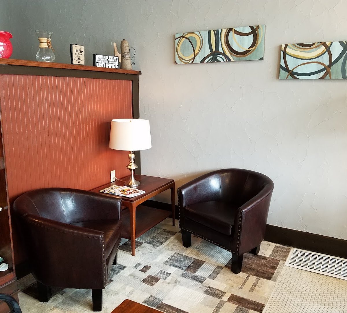 Interior of 802 Bean Company, specialty coffee shop in Pittsburgh
