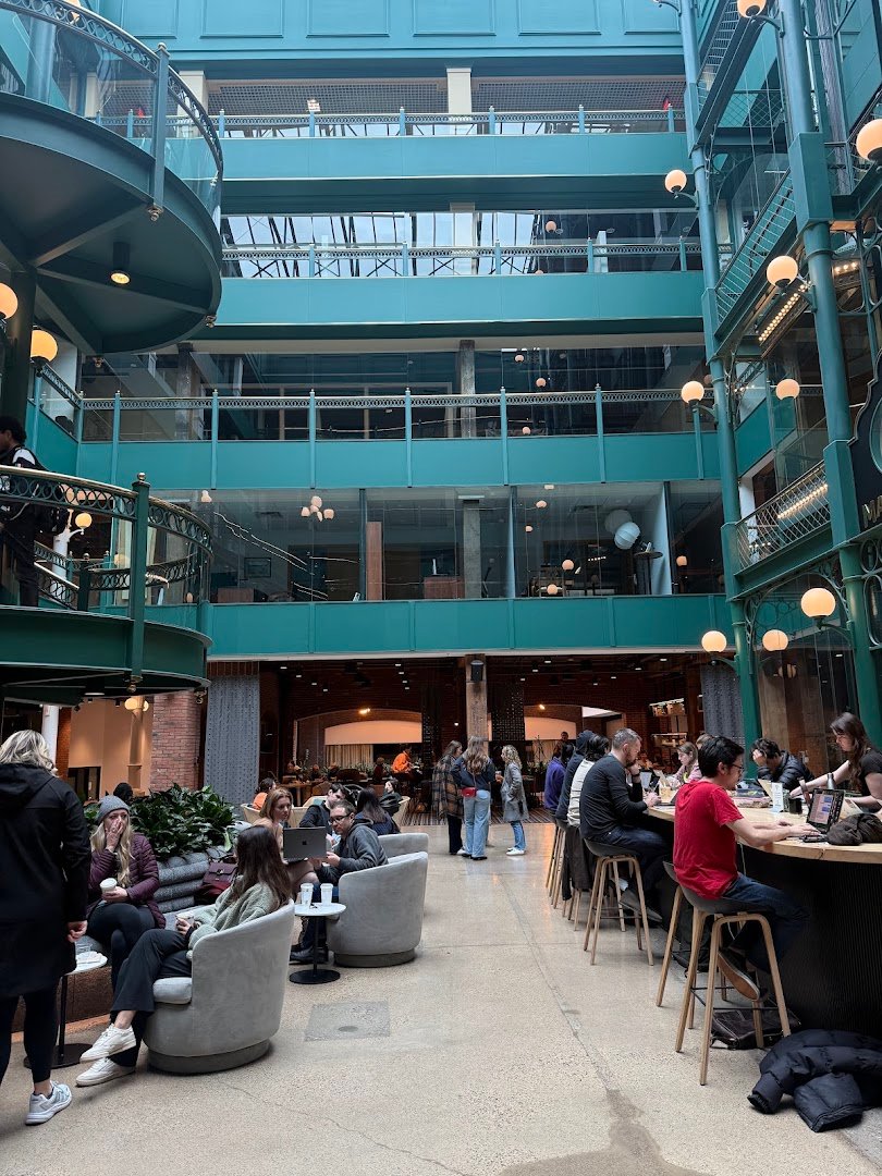 Interior of FRGMNT Coffee - St. Anthony Main, specialty coffee shop in Minneapolis