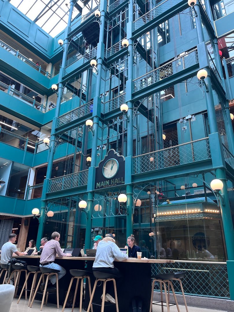 Interior of FRGMNT Coffee - St. Anthony Main, specialty coffee shop in Minneapolis