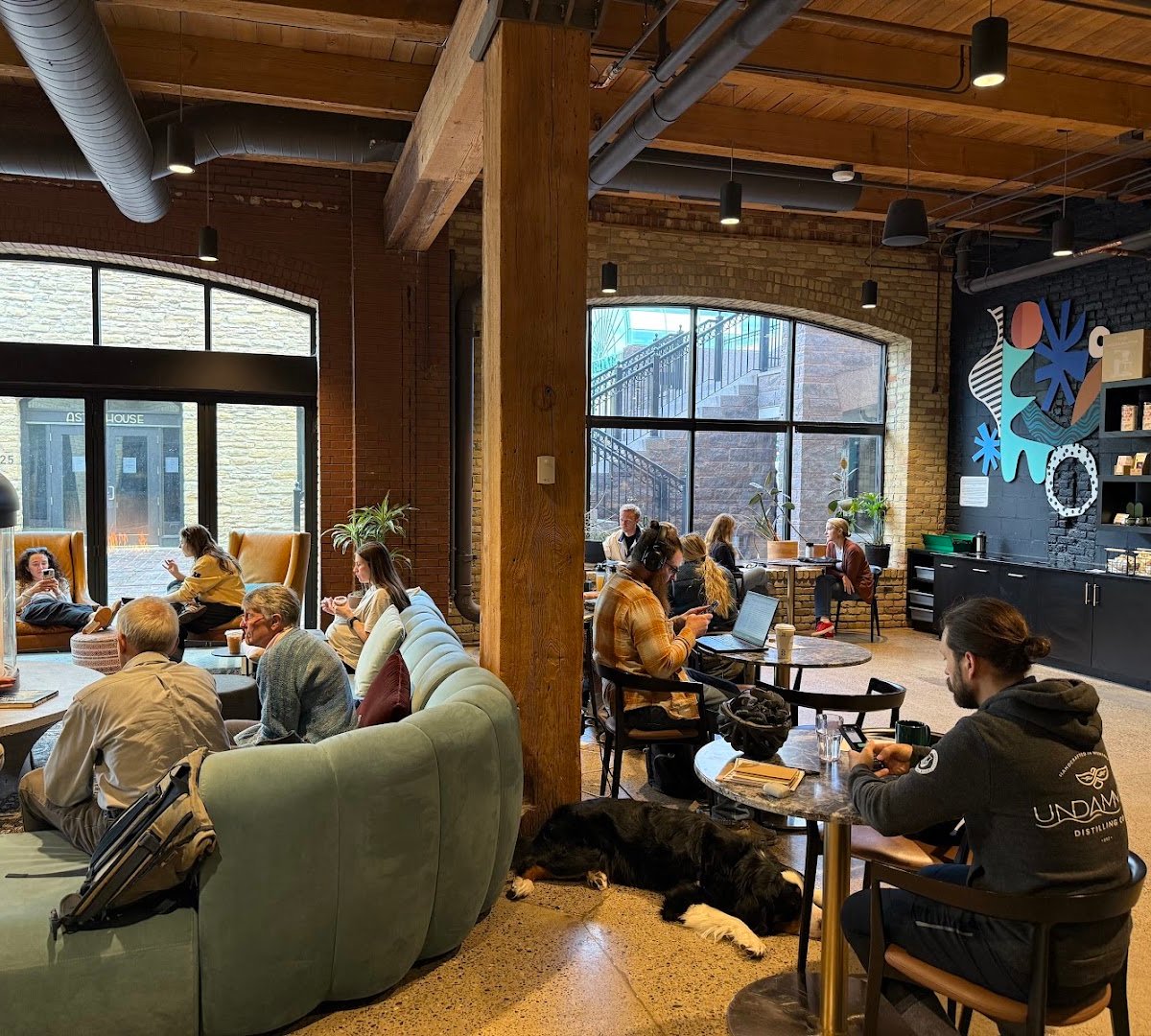 Interior of FRGMNT Coffee - St. Anthony Main, specialty coffee shop in Minneapolis