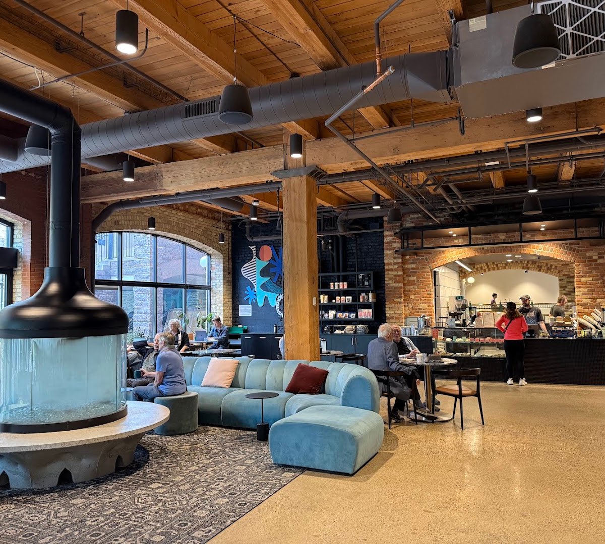Interior of FRGMNT Coffee - St. Anthony Main, specialty coffee shop in Minneapolis