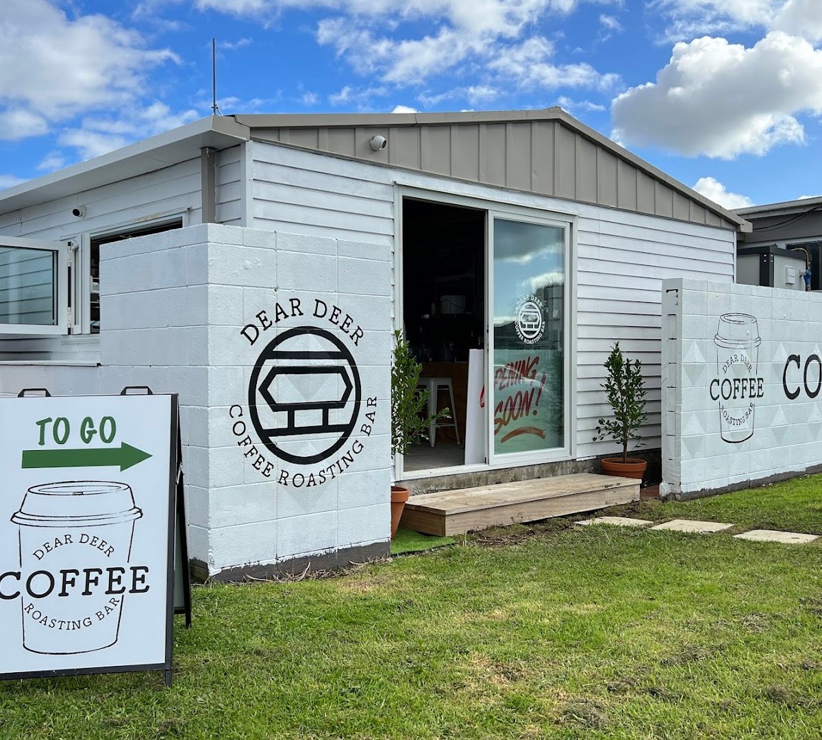 Storefront of Dear Deer Coffee Roasting Bar, specialty coffee shop in Auckland