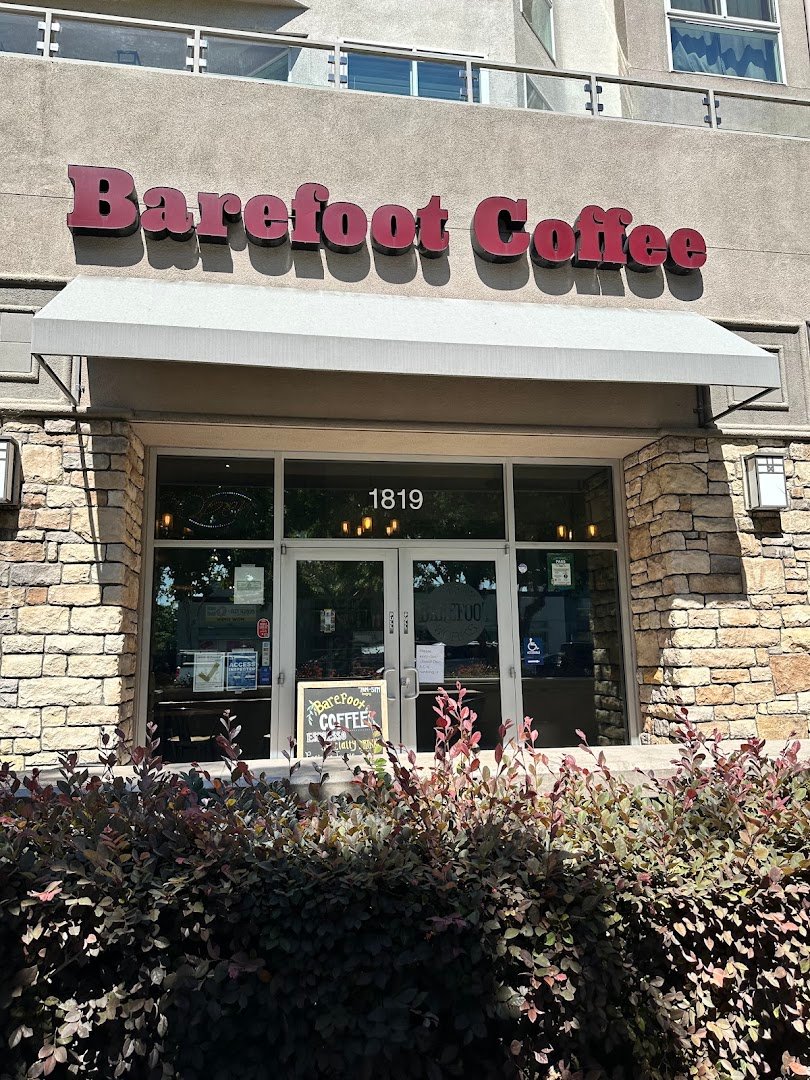 Storefront of Barefoot Coffee, specialty coffee shop in San Jose