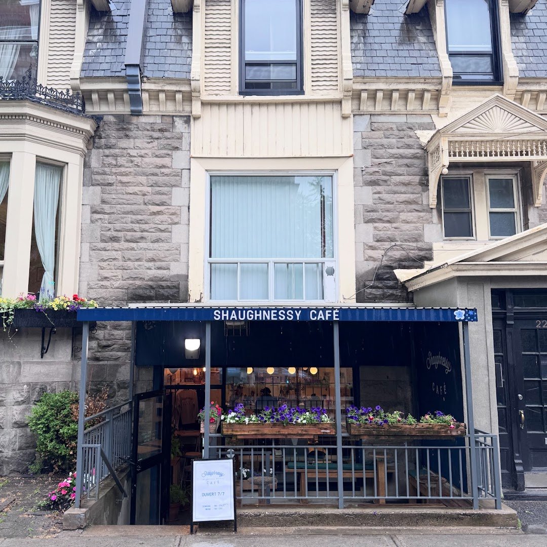 Storefront of Shaughnessy Café, specialty coffee shop in Montreal