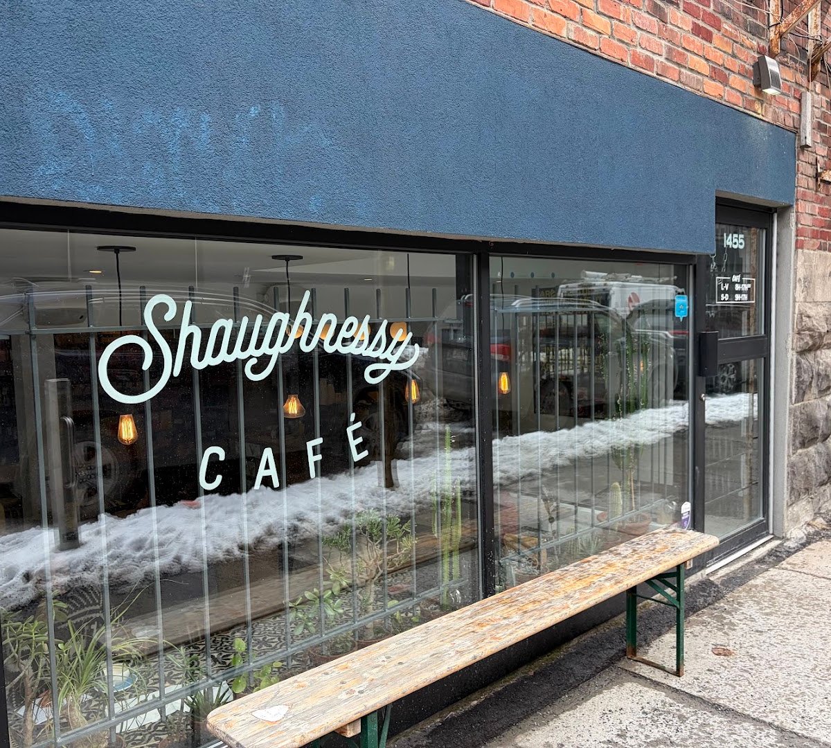 Storefront of Shaughnessy Café, specialty coffee shop in Montreal